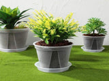 4Pcs Plastic Plant Pots with Drainage Holes Breathable Design for Indoor and Garden Use V1366-AZ2-W-18774