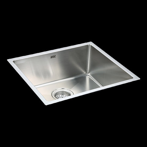 490x440mm Handmade Stainless Steel Undermount / Topmount Kitchen Laundry Sink with Waste V63-770015