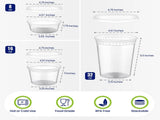 90 Sets Plastic Deli Containers With Lids, Assorted Sizes Variety pack, Airtight V1258-DP02-C-2782