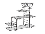 Levede Plant Stand Outdoor Indoor Metal Black UM1182-BK