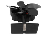 Heat Powered Fireplace Fan Black Stove Fan 5 Blades Thermal Power High Temperature Proof Eco V1294-YM3113220250611-0421