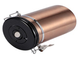 Stainless Steel Sealed Tank MoistureProof Coffee Bean Tea Storage Pot with Air Evacuation Valve V1294-YM0901-3118200183911