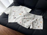 Allover Puppy Print Set Size XXL Oversized Allover Dog Loungewear Halloween Cute Inclusive Gift V1221-XM-LB7454-GM190