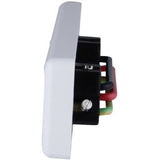 C2000 Series Classic 250V 10A Horizontal Twin Skirting Switch Socket Outlet, White Electric V1202-V1-CLIC20162WE