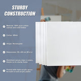 5 pack of 50x60cm Artist Blank Stretched Canvas Canvases Art Large White Range Oil Acrylic Wood V63-828101