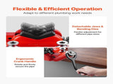 Heavy-Duty Pipe Chain Vise, 1/4" - 6" Pipe Capacity, 28" Rugged Chain & Cast Iron Base, V952-GLHQ146INCHHKQQRCV0