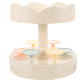 Rotating Cupcake Carousel Stand with Automatic Rotation for Bakery, Party, Home Use - Dessert V1192-AZ-W-28503