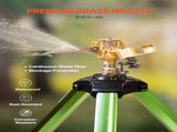 Impact Sprinkler on Tripod Base, 2 Packs, Heavy Duty Tripod Sprinklers with Brass Head & G3/4" V952-SJJSSQLSZX2J3VCN2V0