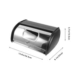 Stainless Steel Bread Box for Kitchen Storage - Household Bread Keeper Container 1 Set V1192-AZ-W-32299