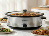 Devanti 6.5L Slow Cooker Electric Multi Cooker with 3 Heat Settings and Keep Warm Function SC-3G-6L-SI