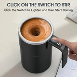 380ML Self-Stirring Electric Coffee Mug Black and White Cup V1142-LP1005006429009494