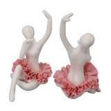 Dancing Ballerina Girl Figurine Ceramic Ballet Girl Figure Ballet Dancer Statue Sculpture Desk V1294-YM0706-3115230068711