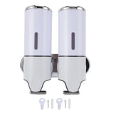 Wall Mount Soap Dispenser Double Cylinder 1000ml Manual Wall Mounted Bathroom Shower Pump Dispenser V1294-YM0901-3112250008511