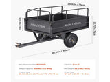 Garden Utility Trailer, 17 Cu. Ft & 272 kg Capacity, ATV UTV Hauling Trailer, Tow Behind Steel Dump V952-HYTCHSTPK17CFT3NV001V0