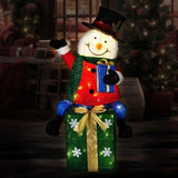 Christabelle 85cm Christmas Snowman On Presents Display with Lights 112_MHA509