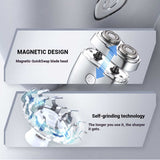 Orange Portable Twin-Head Electric Shaver - Compact Rechargeable Razor for Men V888-ELOSUNG16333