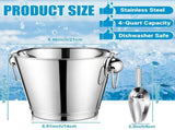 metal champagne, beverage, wine, party, cold keeping, 2 piece V1106-122-SIL-66106