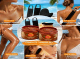 2 Pcs Tanning Gel with Gold Shimmer & 3 Pcs Self Tanning Mitt Set 2 Pcs Tanning Gel, 3 Pcs Tanning V1337-5TG