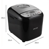 Spector 19-In-1 Automatic Bread Machine With Non Stick Pan For Home Baking Black BM2004-BK-AU