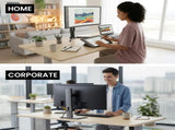 FORTIA Sit To Stand Standing Desk, 120x60cm, 72-118cm Electric Height Adjustable, Light Oak Style V219-ADKSSTFO2LOSB