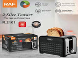 2-Slice Retro Toaster with Diamond Textured Finish, Stainless Steel Body, and Removable Crumb Tray V1341-ZY-XQGXWPV3-BLACK