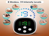 Heating Pad for Back Pain Relief Portable Cordless Heat Pad with Massager for Period Cramps, V1192-AZ-W-0268