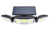 3 Heads Outdoor Solar Wall Light with Remote Control Motion Sensor 3 Lighting Modes Waterproof Wide V1294-YM0901-3119240045311