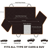 CARLA HOME Waterproof Dog Car Seat Cover Hammock - Black - Nylon - Dog Set Cover V178-36494