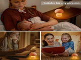 Wooden Mushroom Lamp, Portable Cordless Rechargeable Battery Operated Lamp,Stepless Dimming, Night V1366-AZ2-W-14527