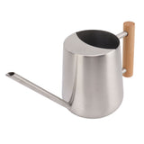 Watering Can 900ml Stainless Steel Long Spout Wooden Handle Elegant Flower Watering Pot for Garden V1294-YM0706-3111230174013