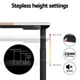 Artiss Standing Desk Motorised Electric Dual Motor 120CM HASD-B-M10-BKDF-NWDB-120