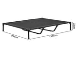 Pawz Elevated Dog Bed Heavy Duty Portable Cot Waterproof Pet Raised Bed XL Size PT1410-BK-XL-AU