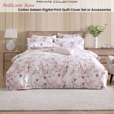 Private Collection Millicent Rose Quilt Cover Set Cotton Sateen Digital Print Queen V442-LED-QUILTCS-MILLICENT-ROSE-QS