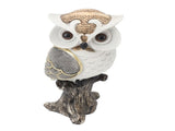 Owl Figurine Statue Resin Owl Sculpture Standing On Stump for Home Porch Patio Lawn Yard Decoration V1294-YM0901-3115240062912