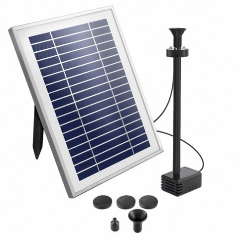 Gardeon Solar Pond Pump Submersible Water Fountain with Battery Kit LED Lights 4.3FT FOUNT-POND-B-LI-DX50