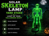 Solar Skeleton Lamp Yard Stake Halloween Decorations Garden Light, 28'' Glow Bones Figurine LED V1107-124-9942218-GRN-2PACK