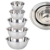 Clearance!5 Stainless Mixing Bowls Economy Mixing Bowl Set Meal Prep Stainless Mixing Bowls Set For V1366-AZ2-W-20563