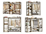 Bamboo Clothes Rack Garment Closet Storage Organizer Hanging Rail Shelf Dress room 120CM V255-QBYMJ-120