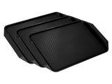 3PCS Colorful Food Tray Rectangle Thickened Binaural Plastic Tray Heat Resistance Stackable V1294-YM0523-3118220042013