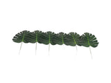70pcs Simulated Palm Leaves Decorative Practical 10 Kinds Fake Faux Jungle Leaf Set for Home V1294-YM0512-3115220123111