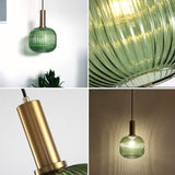 Industrial Vintage Glass Pendant Light Polished Brass Holder Modern Retro Ceiling Lamp Energy Class V1237-ZY-522-0039