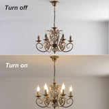 French Country Chandelier, 6 Lights, Rustic V178-20881
