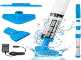 Cordless Adjustable Handheld Pool Vacuum Cleaner with Telescopic Pole and Interchangeable Brush V1341-ZY-2RG2XXE5-BLUE