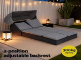 Gardeon Outdoor Day Bed Sun Lounge Setting Wicker Lounger Patio Furniture ODF-SUNBED-BS23-BK-AB