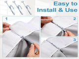 Stainless Steel Slip-On Drapery Hooks, 80 Pcs, Metal Curtain Pleat Hooks, Silver Finish V1366-AZ2-W-14531