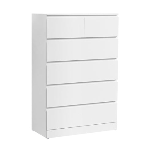 Artiss 6 Chest of Drawers - PEPE White FUR-S-CDR-01-WH-AB