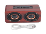 Speaker Portable Red Dual Speakers Voice Call Usb Charging Wooden Speaker Subwoofer V1294-YM0715-3113210291911