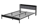 Levede Double Bed Frame Steel Base with Headboard Grey BF1082-D-DG-AU