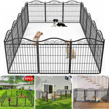 8 Panel Pet Playpen Gate Extension w/ Lockable Door V178-66944