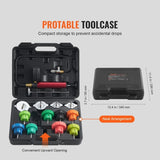 14 pcs Universal Radiator Pressure Tester Kit, Coolant Pressure Tester Kit with Manual Pump and V952-SRQLQYYLCSY192TC2V0